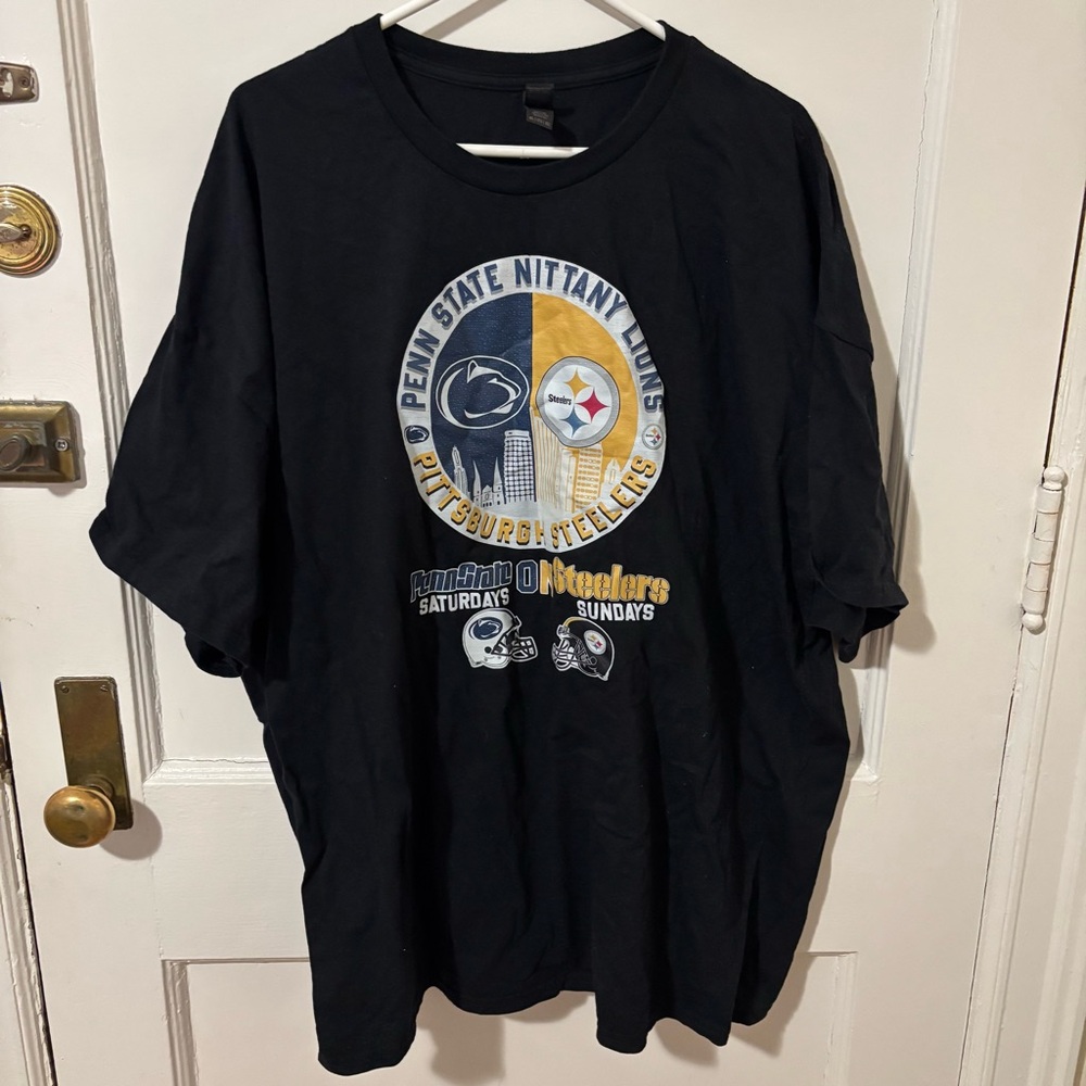 Gildan Black Penn State Nittany Lions x Pittsburgh Steelers Graphic Tee
